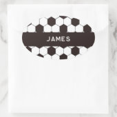 Fußball Kinder Fußball Fußball Muster Fußball Gebu Ovaler Aufkleber (Tasche)