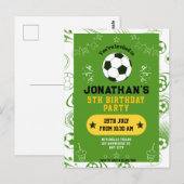 Fußball-Kinder-Geburtstagsfeier Postkarte (Vorne/Hinten)