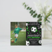 Fußball-Kinder-Geburtstagsfeier Postkarte (Stehend Vorderseite)