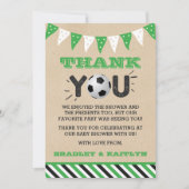 Fußball-Kinderdusche Dankeskarte (Vorderseite)