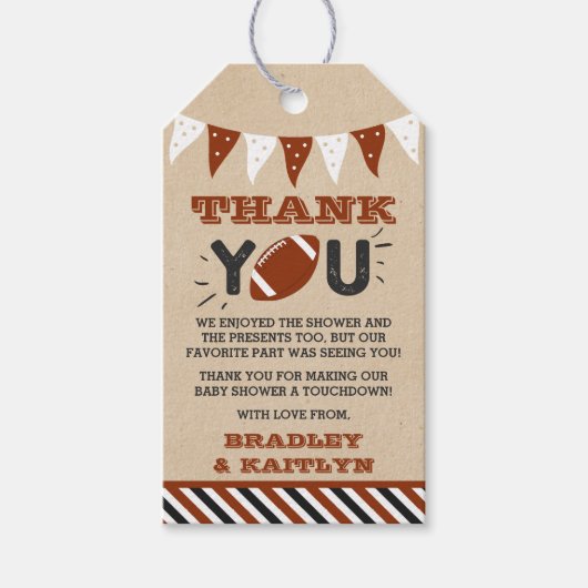 Fußball-Kinderdusche Geschenkanhänger (Vorderseite)