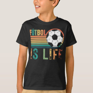 Fußball-Kinderhemden, Retro Style Futbol IS Leben T-Shirt