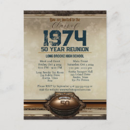 Fußball-Klasse von 1974 50 Jahre High School Wiede Postkarte