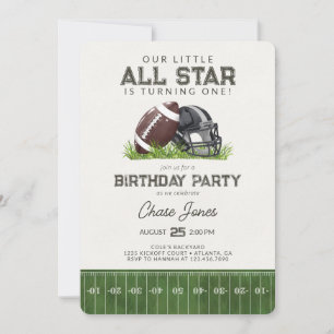 Fußball Klein All Star Baller Geburtstagsparty Einladung