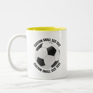 Fußball & Kleiner Text GELB 11oz Custom Zweifarbige Tasse
