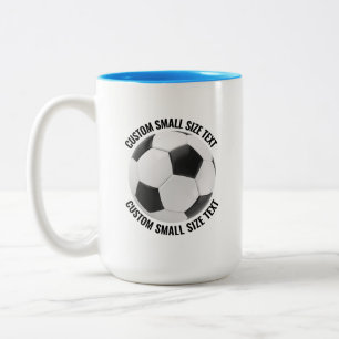 Fußball & Kleiner Text HELLBLAU 425g Custom Zweifarbige Tasse