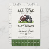 Fußball Kleiniges All Star Baller Baby Dusche Einladung (Vorne/Hinten)
