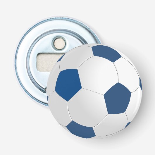 Fußball Knopf Flaschenöffner (Vorderseite)