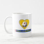 FUSSBALL KOLUMBIEN gelbes Herz National Team Kaffeetasse (Links)