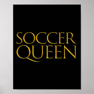 Fußball Königin Süße Muttertag Fußball Mütter Poster