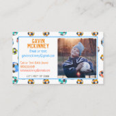 Fußball-Kontakt für Kinder Telefonnummerkarte (Rückseite)