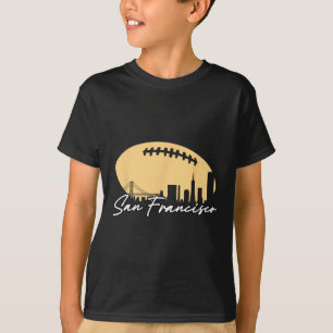 Fußball-Kontur Ihrer Stadt San Fran T-Shirt