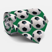 Fußball-Krawatte (grüner Hintergrund) Krawatte (Gerollt)