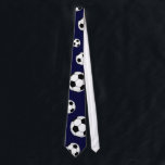 Fußball-Krawatte Krawatte<br><div class="desc">Navy Krawatte mit Fußballbällen. Ideal für Fußballfans!!!</div>