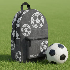 Fußball Kreide & Tafeldesign  Bedruckter Rucksack