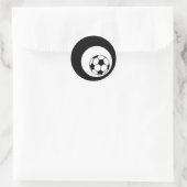 Fußball. Kreise. Runder Aufkleber (Tasche)