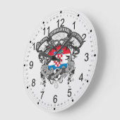 Fußball Kroatien Große Wanduhr (Winkel)