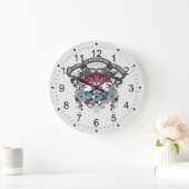 Fußball Kroatien Große Wanduhr (Zuhause)