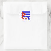 Fußball Kuba Runder Aufkleber (Tasche)