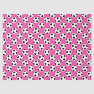 Fußball-Kugelmuster rosa Seidenpapier