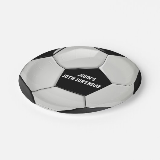 Fußball-kundenspezifischer PapierTeller (Schrägansicht)