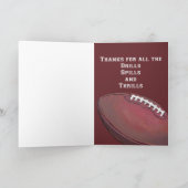 Fußball-Kunst danken Ihnen zu trainieren Dankeskarte (Innenseite)