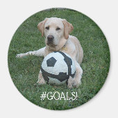 Fußball-Labrador #GOALS! Magnet (Vorne)
