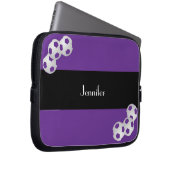 Fußball-Laptop-Computer Hülse, lila u. schwarz Laptopschutzhülle (Vorne Rechts)