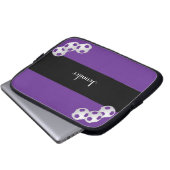 Fußball-Laptop-Computer Hülse, lila u. schwarz Laptopschutzhülle (Vorne Knopf)
