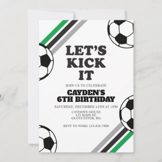 Fußball lassen wir ihn zum Geburtstag treten Einladung