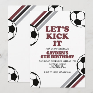 Fußball lassen wir ihn zum Geburtstag treten Einladung