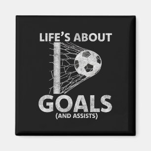 Fußball Leben dreht sich um Tore Fußballfans Spiel Magnet