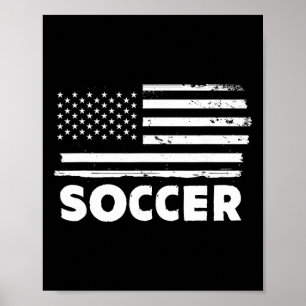 Fußball Leben USA-Flagge Patriotisches Sportdesign Poster