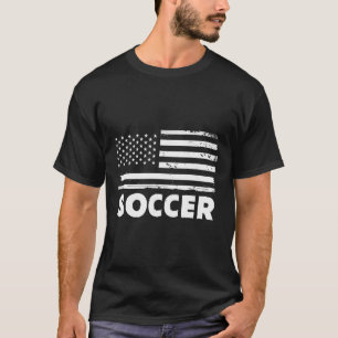 Fußball Leben USA-Flagge Patriotisches Sportdesign T-Shirt