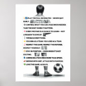 Fußball-Lebensunterricht Motivierend Poster (Vorne)