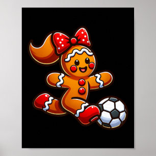 Fußball Lebkuchen Mädchen Weihnachten Kokette Schl Poster