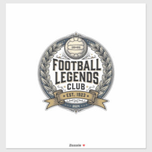 Fußball-Legenden-Club Vintage-Fußball-Trikot-Desig Aufkleber