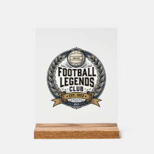 Fußball-Legenden-Club Vintage-Fußballtrikot-Design Acrylschild