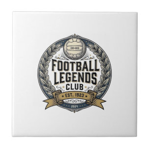 Fußball-Legenden-Club Vintage-Fußballtrikot-Design Fliese