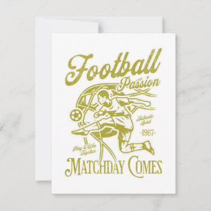 Fußball-Leidenschaft - Matchday kommt - Fußball Feiertagskarte