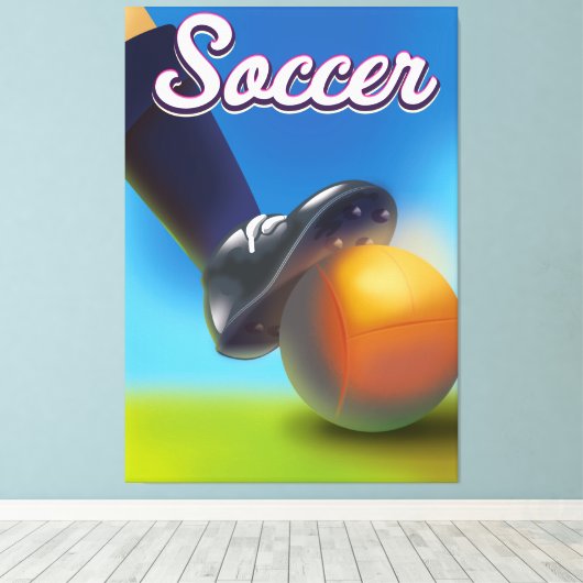 Fußball Leinwanddruck (Insitu (Holzboden))