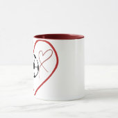 Fußball-Liebe Herz Tasse (Zentrum)