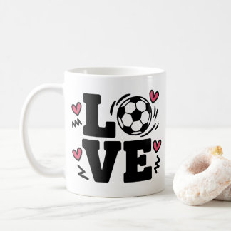 Fußball-Liebe Niedlich Fußball-Spielertrainer Spor Kaffeetasse