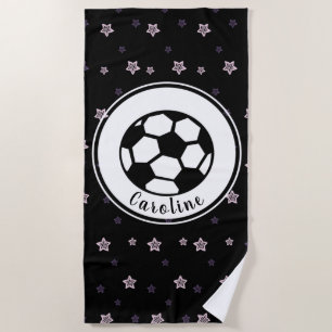 Fußball-Liebe Niedlich Star Pattern Girls Personal Strandtuch