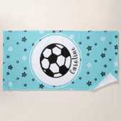 Fußball-Liebe Niedlich Star Pattern Girls Personal Strandtuch (Vorderseite)