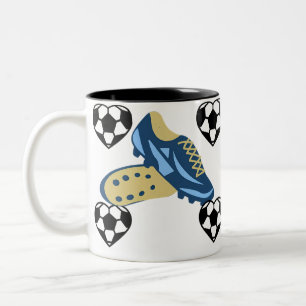 Fußball-Liebe-Stollen Zweifarbige Tasse