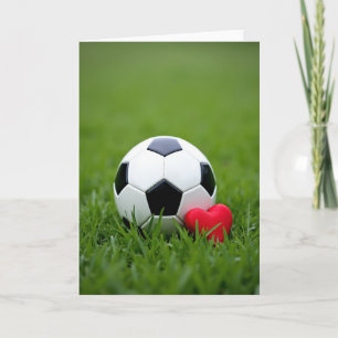 Fußball-Liebes-Herz-Gefühl-Karte Karte