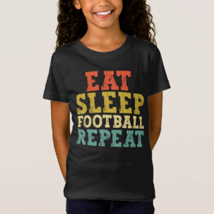 Fußball Liebhaber essen Schlaffußball Wiederholung T-Shirt