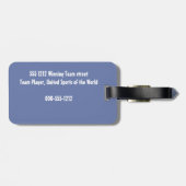 Fußball-Liebhaber Gepäckanhänger (Rückseite horizontal)