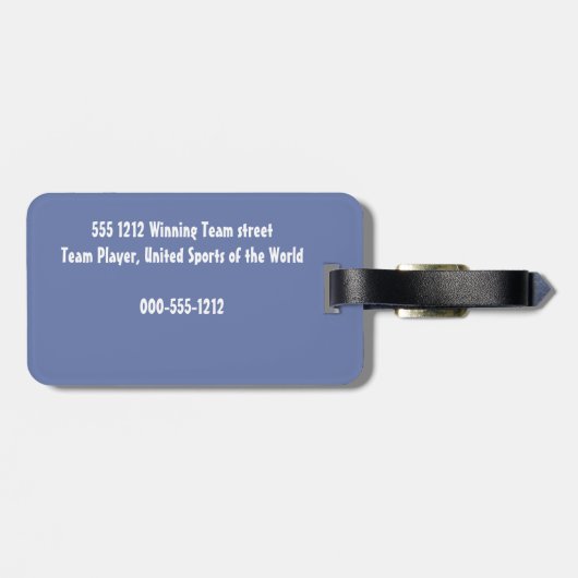 Fußball-Liebhaber Gepäckanhänger (Rückseite horizontal)